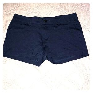 All navy blue stretchy shorts